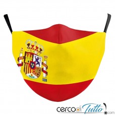 Mascherine con bandiera della Spagna con doppio strato e filtro 